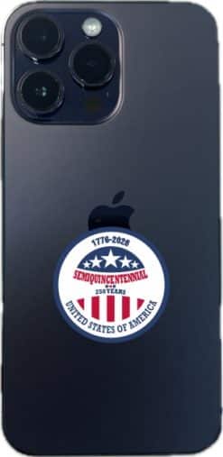 StickerTalk Semiquincentennial 250 Years USA Vinyl Stickers, 1.5 inches by 1.5 inches