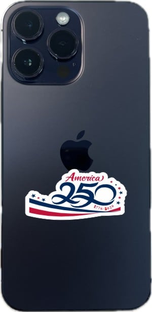 StickerTalk USA Semiquincentennial America 250th Birthday, 2 inches by 1 inch each
