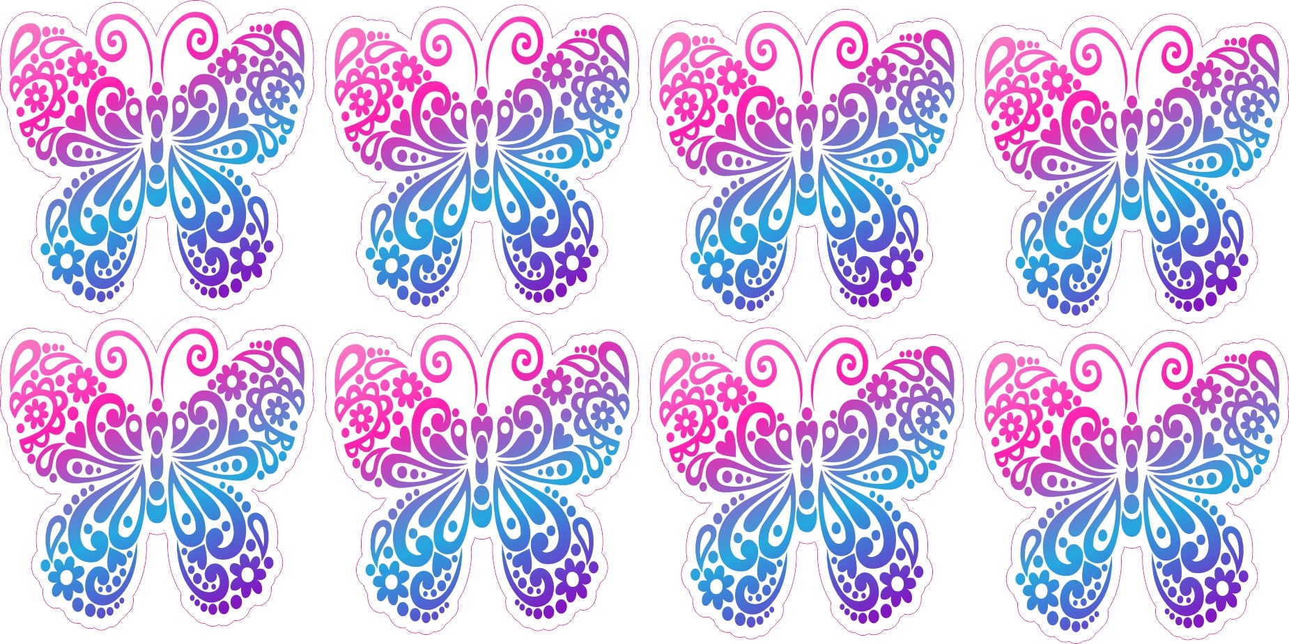 StickerTalk Butterfly Stickers, 1.5 inch by 1.5 inch