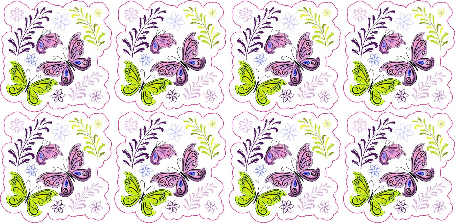 StickerTalk Butterfly Garden Stickers, 1.5 inches by 1.5 inches