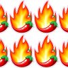StickerTalk Spicy Flaming Pepper Stickers, 1.5 inches by 2 inches