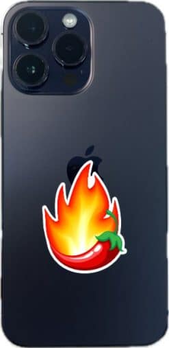 StickerTalk Spicy Flaming Pepper Stickers, 1.5 inches by 2 inches