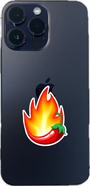 StickerTalk Spicy Flaming Pepper Stickers, 1.5 inches by 2 inches