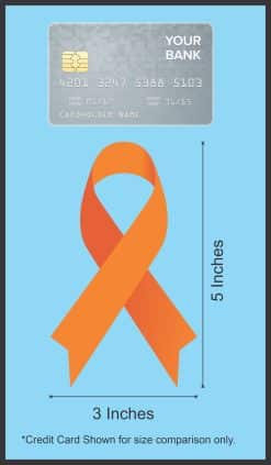 StickerTalk Orange Leukemia Cancer or Multiple Sclerosis Ribbon, 3 inches by 5 inches