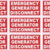 StickerTalk Emergency Generator Disconnect Sticker, 2x1 in