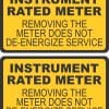 StickerTalk Instrument Rated Meter Sticker, 5 inches by 3 inches