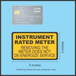 StickerTalk Instrument Rated Meter Sticker, 5 inches by 3 inches