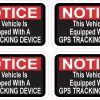 StickerTalk This Vehicle is Equipped with GPS, 2.5 inches by 1.5 inches