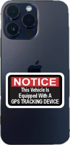 StickerTalk This Vehicle is Equipped with GPS, 2.5 inches by 1.5 inches