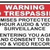 StickerTalk Warning No Trespassing Audio & Video Vinyl Magnet, 5 inches by 3 inches