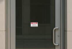 StickerTalk Warning No Trespassing Audio & Video Vinyl Sticker, 5 inches by 3 inches