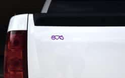 StickerTalk SFA Peace Love Jacks Sticker, 3 inches by 1 inches