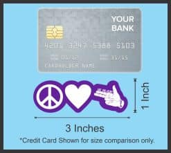 StickerTalk SFA Peace Love Jacks Sticker, 3 inches by 1 inches