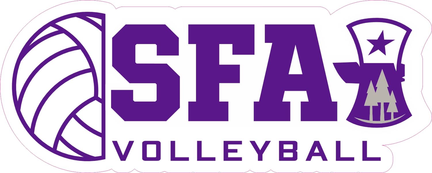 StickerTalk SFA Volleyball Sticker, 5 inches by 2 inches
