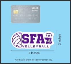 StickerTalk SFA Volleyball Sticker, 5 inches by 2 inches