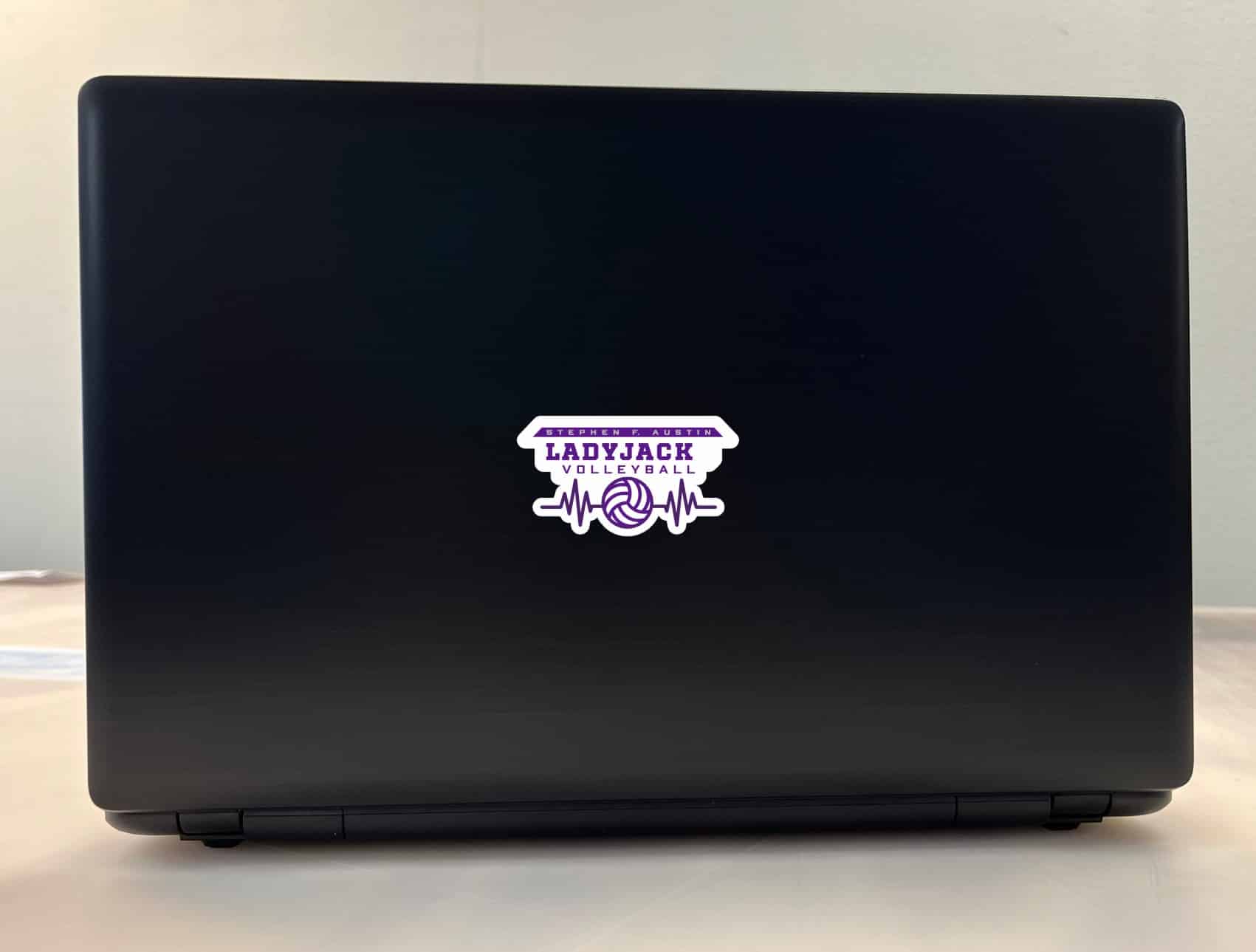 StickerTalk Ladyjacks Volleyball Sticker, 3 inches by 1.6 inches
