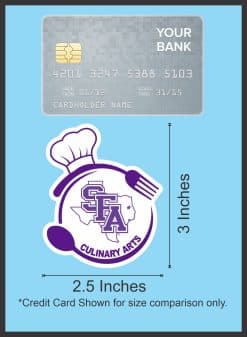 StickerTalk SFA Culinary Arts Sticker, 2.5 inches by 3 inches