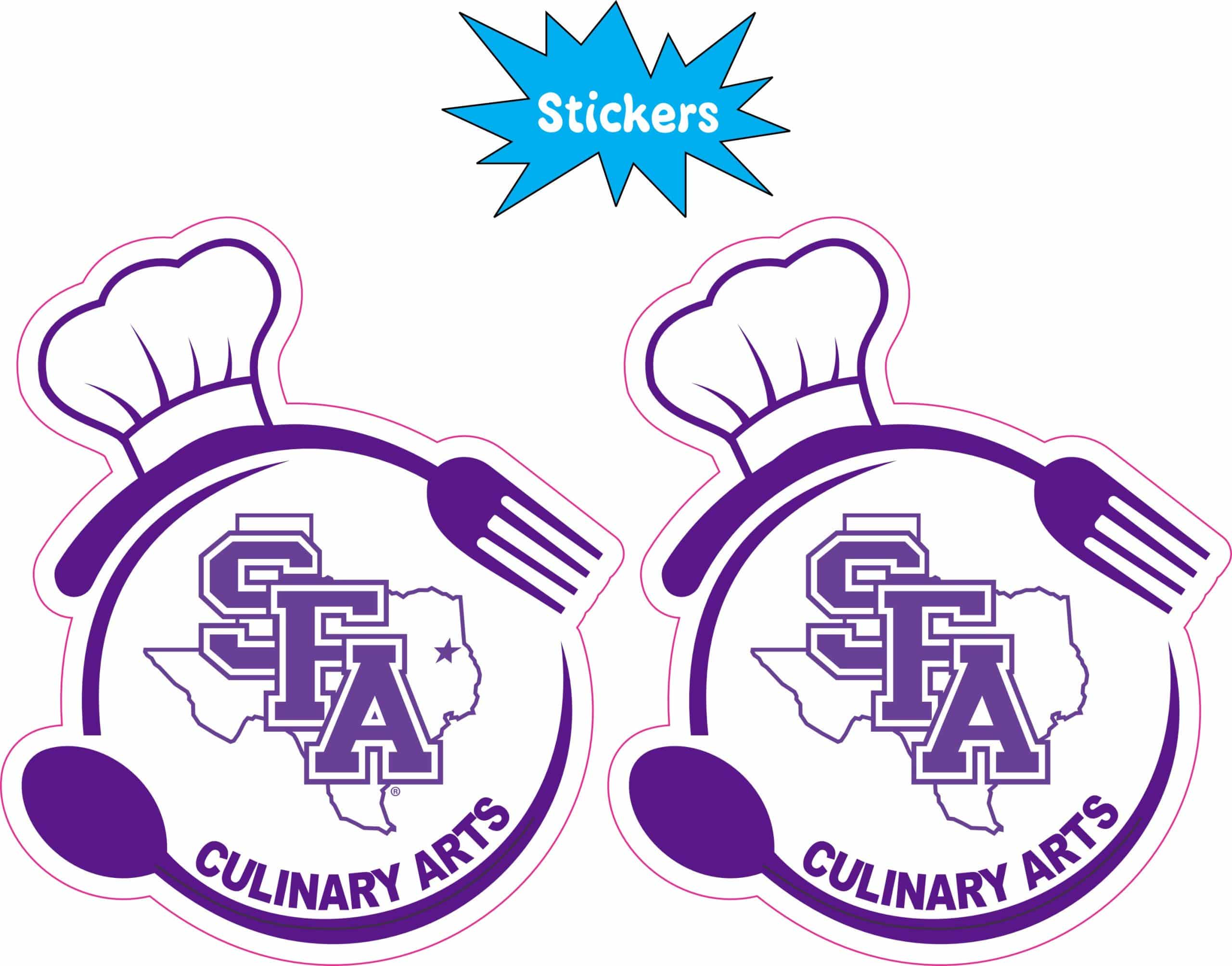 StickerTalk SFA Culinary Arts Sticker, 2.5 inches by 3 inches