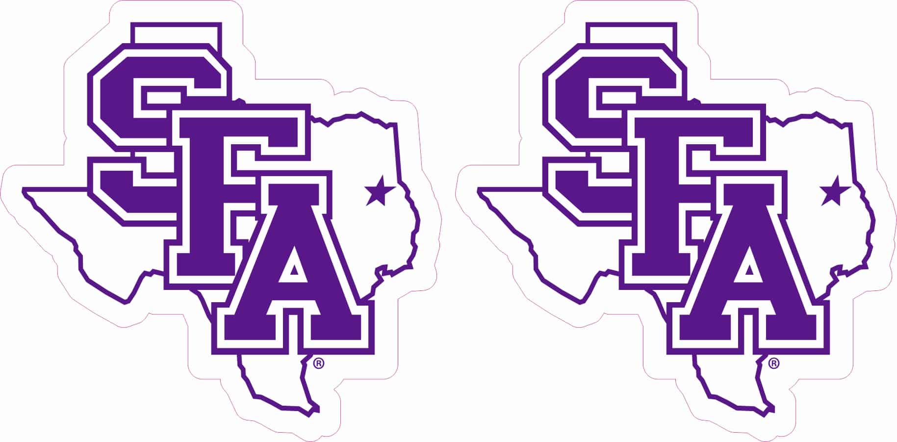 StickerTalk Stephen F. Austin SFA Stickers, 3 inches by 3 inches