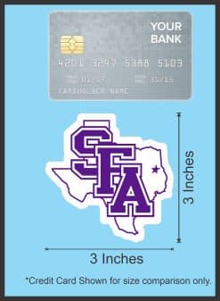 StickerTalk Stephen F. Austin SFA Stickers, 3 inches by 3 inches