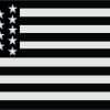 StickerTalk Black and White American Flag Sticker, 3x10 in