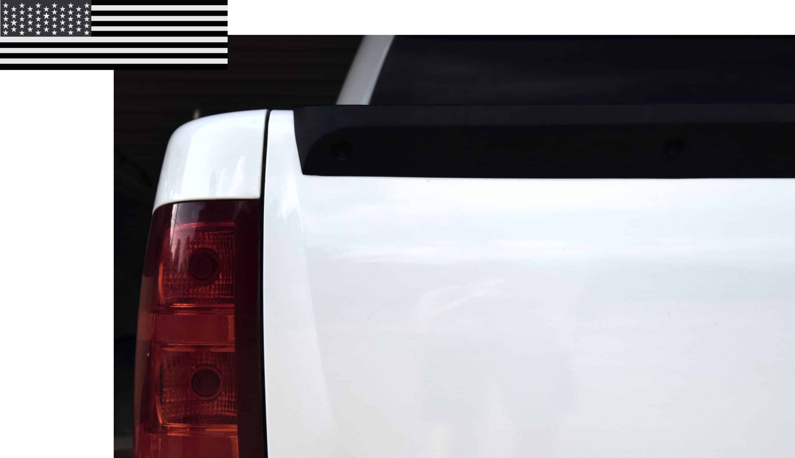 StickerTalk Black and White American Flag Sticker, 3x10 in