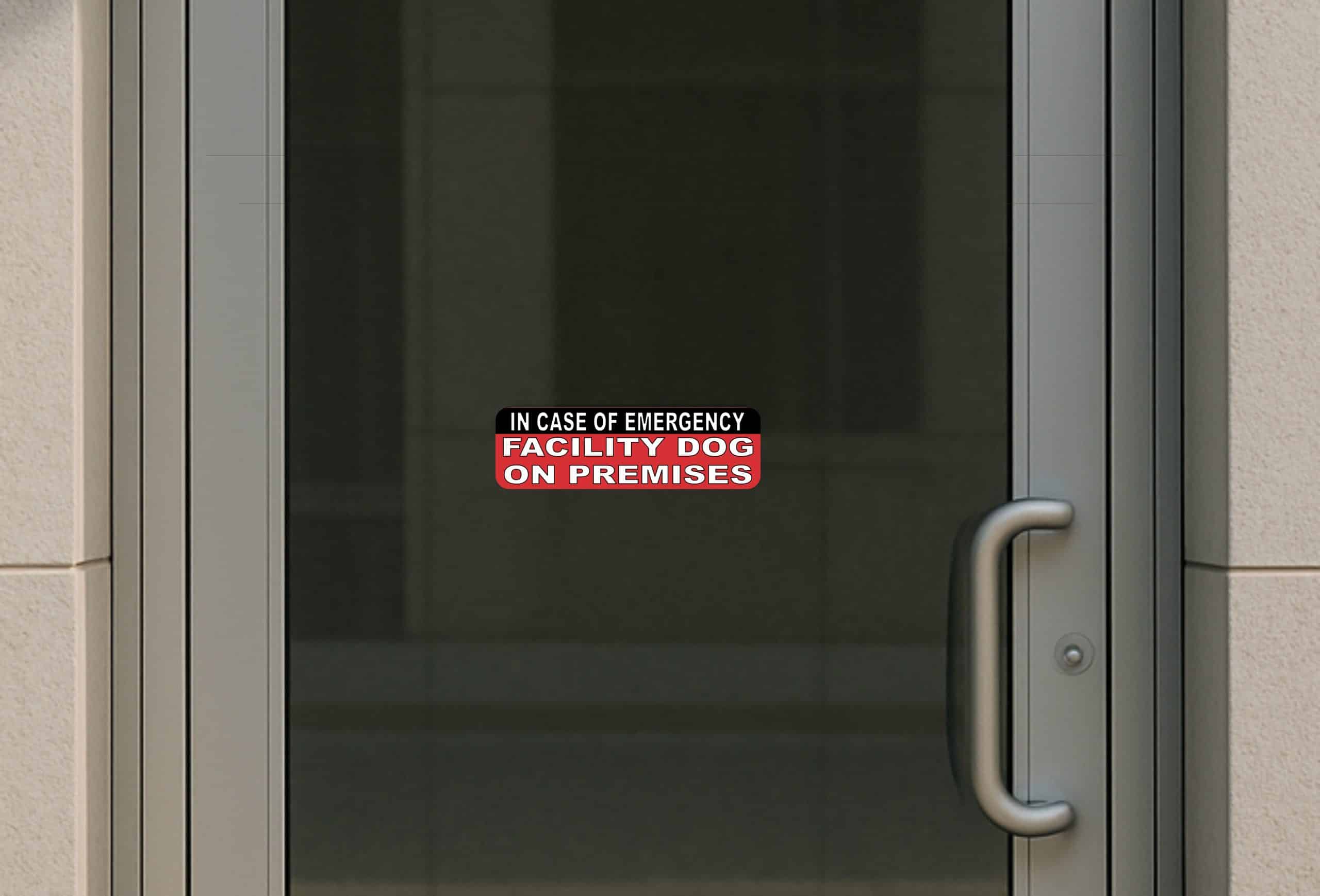 In Case of Emergency Facility Dog Vinyl Sticker