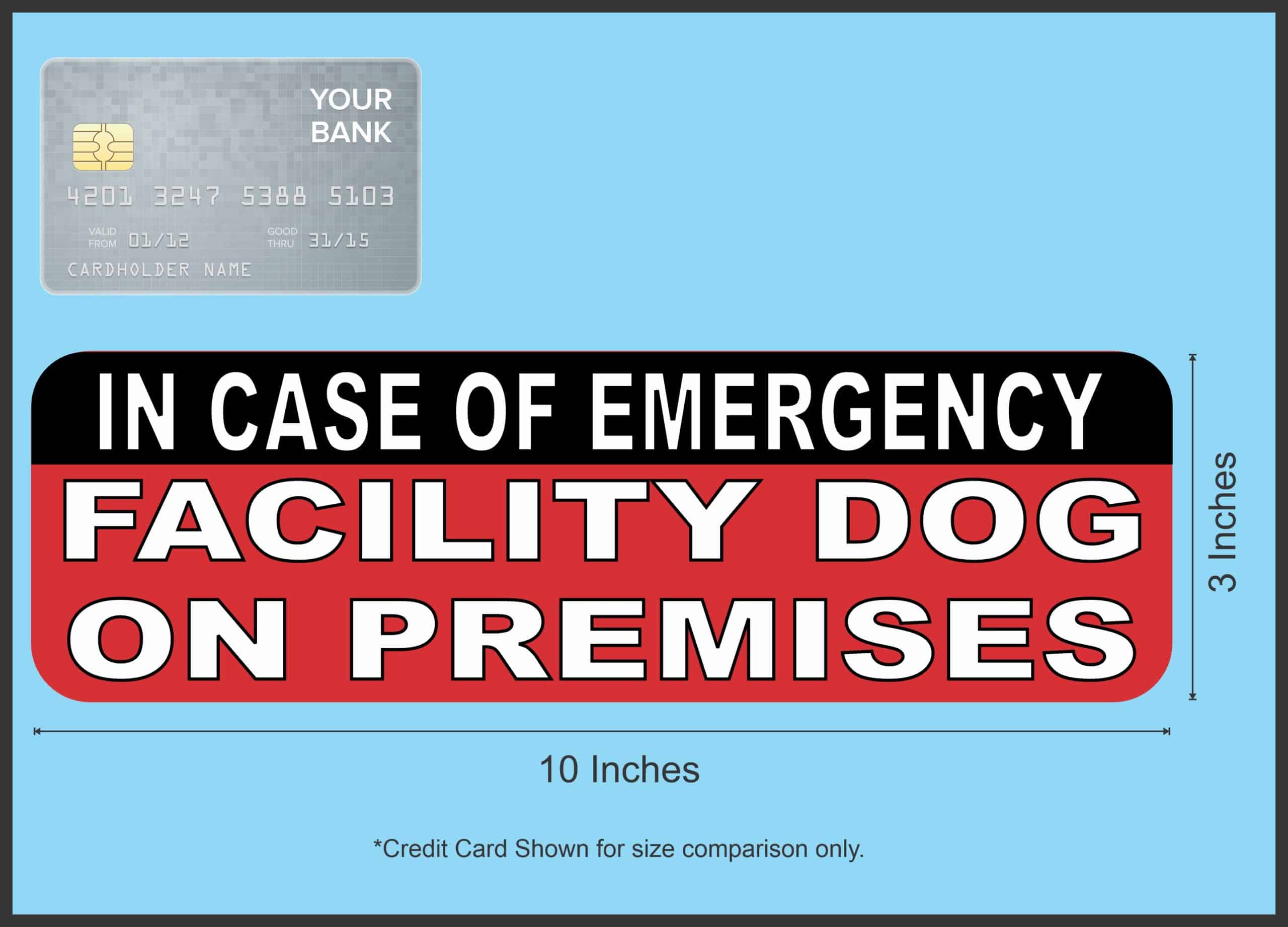 In Case of Emergency Facility Dog Vinyl Sticker