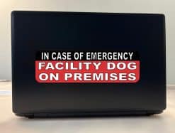 In Case of Emergency Facility Dog Vinyl Sticker