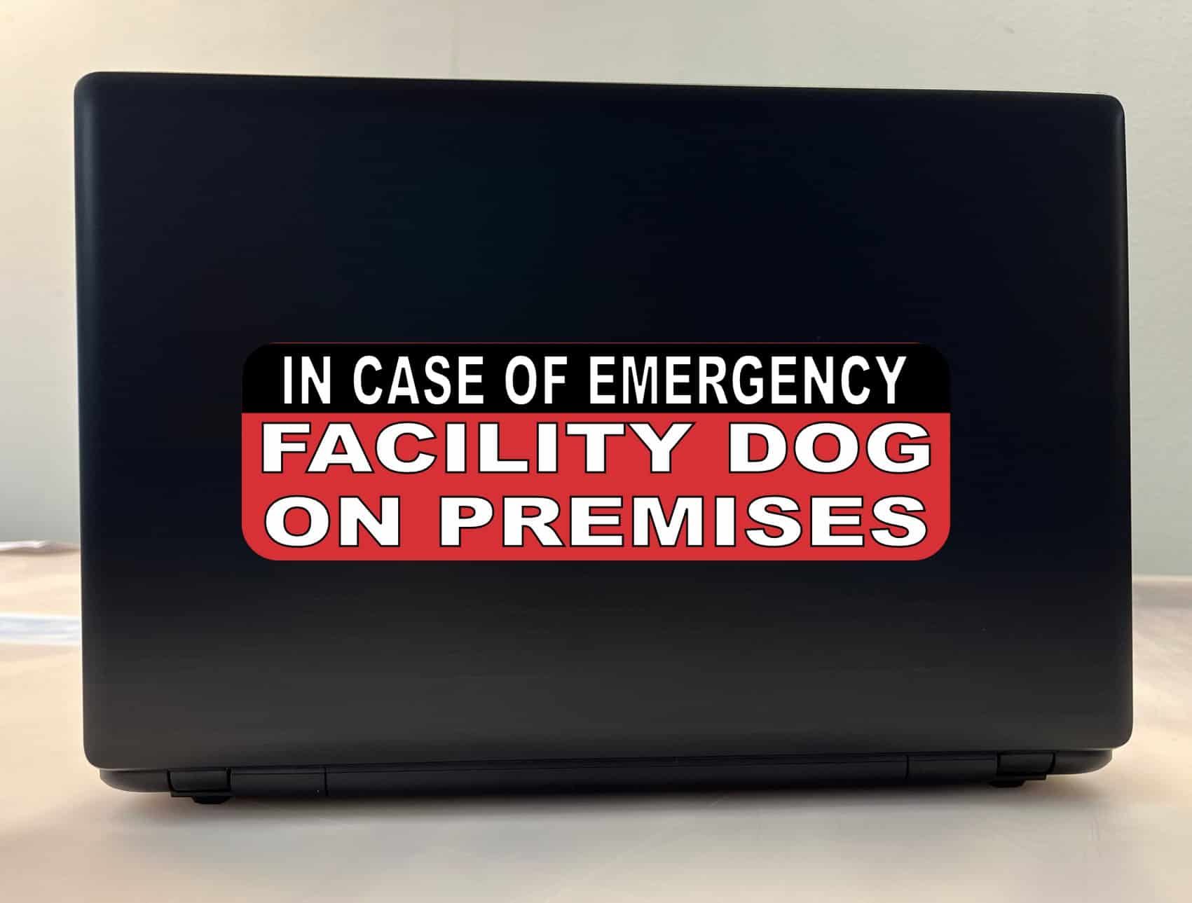 In Case of Emergency Facility Dog Vinyl Sticker