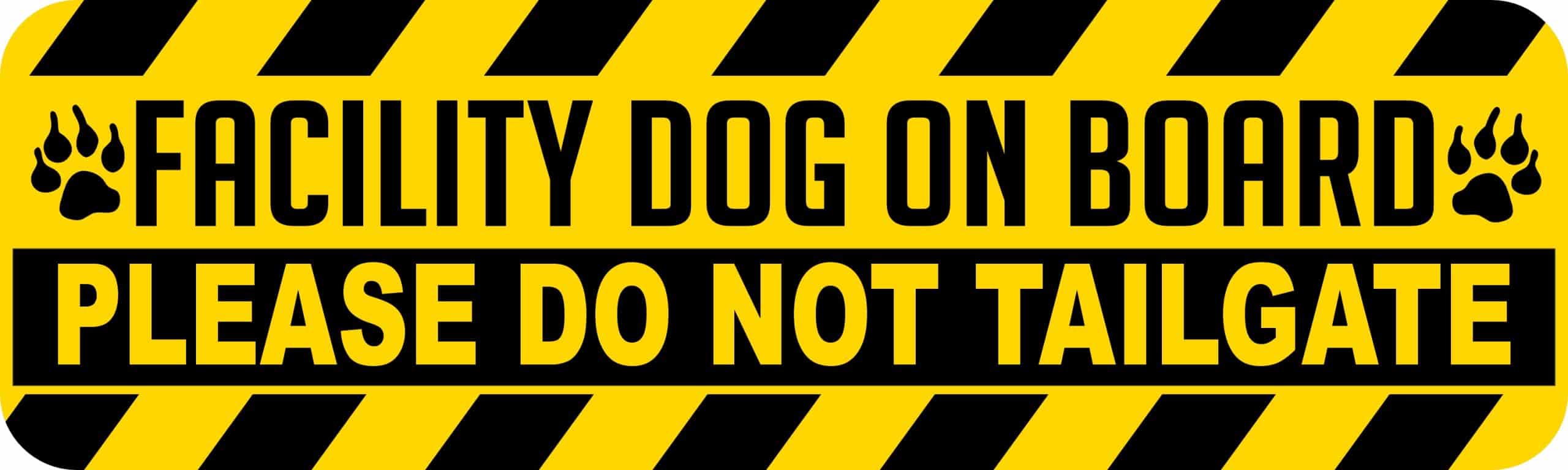 Facility Dog on Board Vinyl Sticker