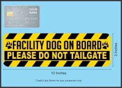 Facility Dog on Board Vinyl Sticker