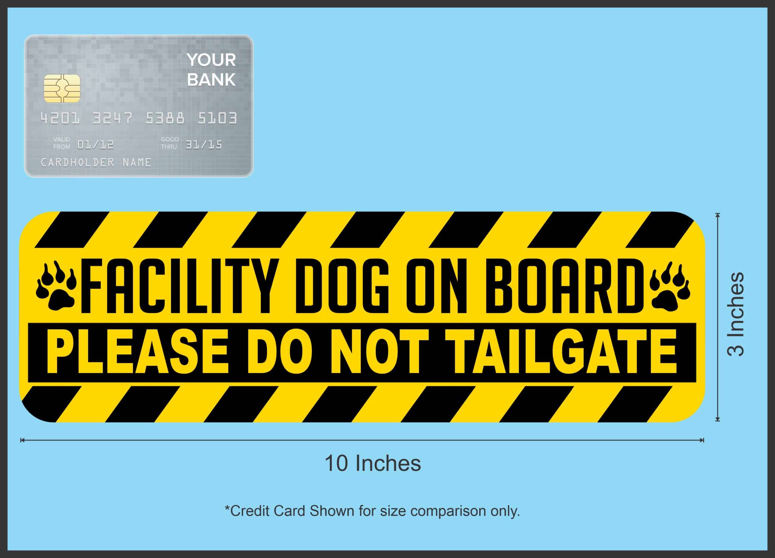 Facility Dog on Board Vinyl Sticker