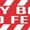 StickerTalk Stay Back 50 Feet Sticker, 3 inches by 10 inches