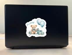 StickerTalk It's a Boy Teddy Bear Sticker, 5 inches by 4.5 inches