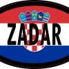StickerTalk Zadar Croatia Flag Oval Sticker, 4 inches by 2.5 inches