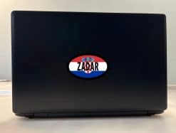 StickerTalk Zadar Croatia Flag Oval Sticker, 4 inches by 2.5 inches