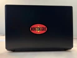 StickerTalk Montenegro Flag Oval Sticker, 4 inches by 2.5 inches