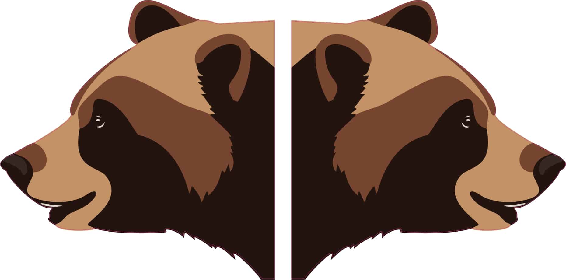 StickerTalk Bear Heads Vinyl Stickers, 3 inches by 3 inches