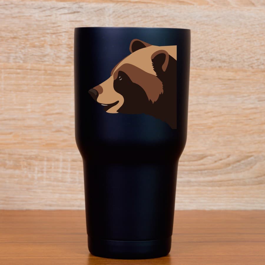 StickerTalk Bear Heads Vinyl Stickers, 3 inches by 3 inches