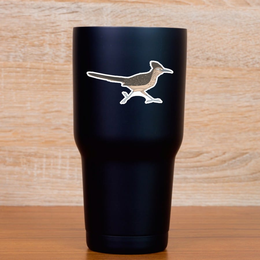StickerTalk Roadrunner Bird Sticker, 3 inches by 1.5 inches