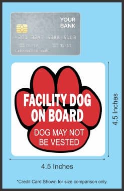 Facility Dog On Board Sticker