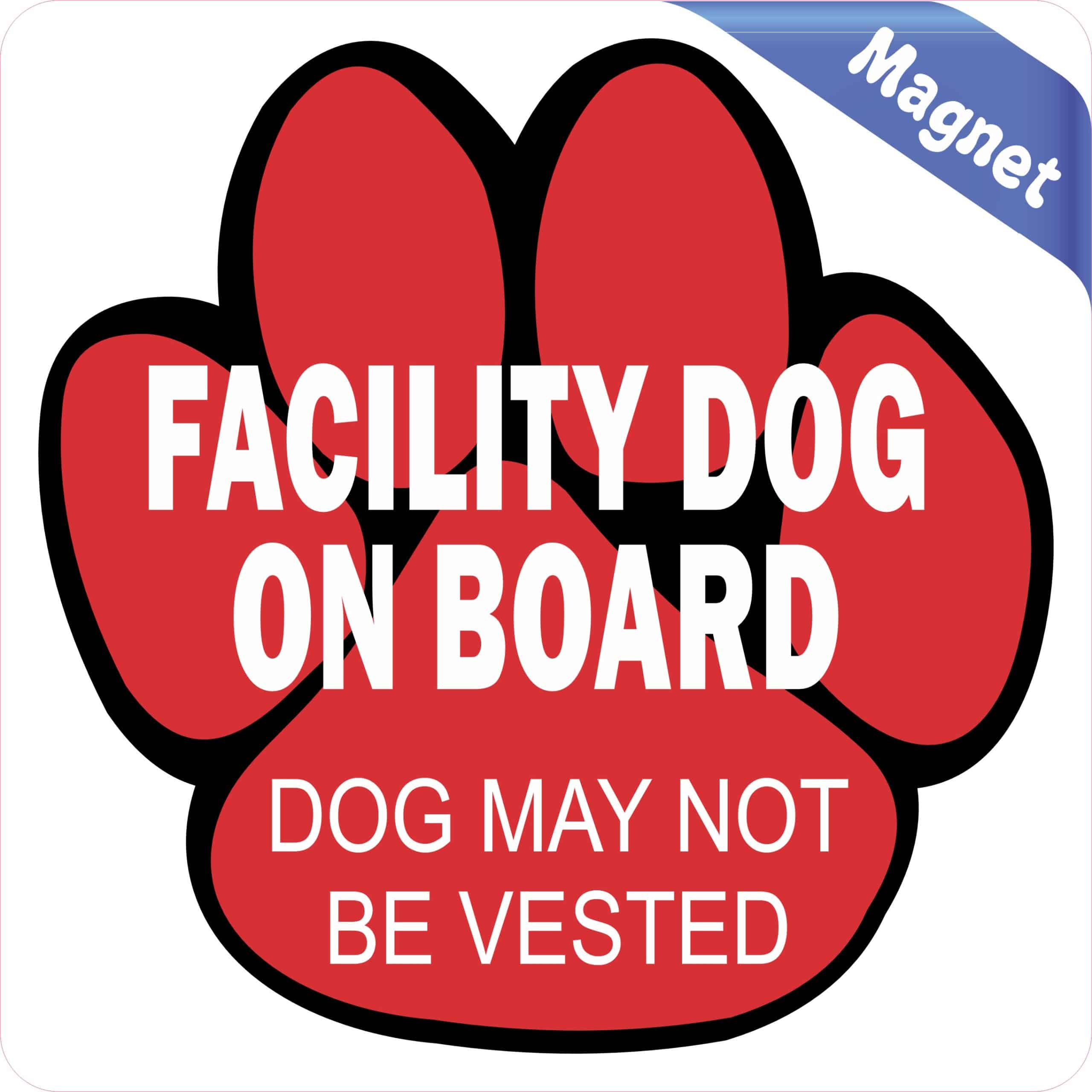 Facility Dog On Board Magnet