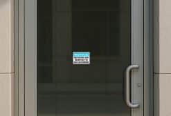 StickerTalk Restrooms Reserved for Customers Notice, 5 Inches by 3.5 Inches
