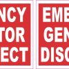 StickerTalk Emergency Generator Disconnect Sticker, 3 inches by 2 inches