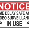 StickerTalk Notice Time Delay Safe Video Surveillance Sticker, 5 inches by 3.5 inches