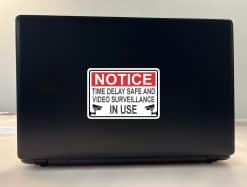 StickerTalk Notice Time Delay Safe Video Surveillance Sticker, 5 inches by 3.5 inches