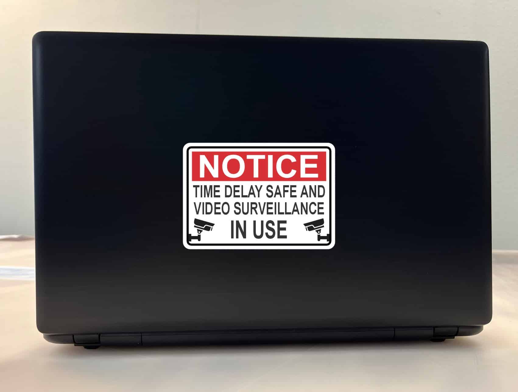 StickerTalk Notice Time Delay Safe Video Surveillance Sticker, 5 inches by 3.5 inches