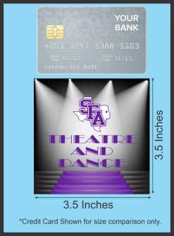 StickerTalk Officially Licensed SFA Theatre and Dance Sticker, 3.5 inches by 3.5 inches