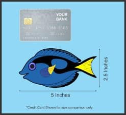 StickerTalk Blue Tang Fish Sticker, 5 inches by 2.5 inches